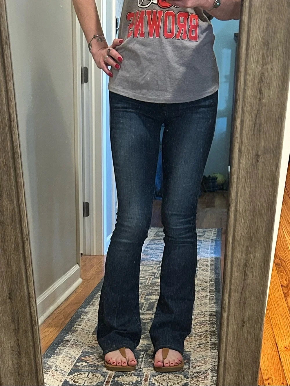 MOTHER The Slacker Mid Rise Flare Stretch Jeans in Spellbound in Seattle - Picture 4 of 15